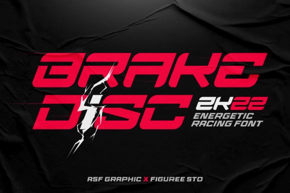 Brake Disc: The Energetic Racing Display Font for Makers
