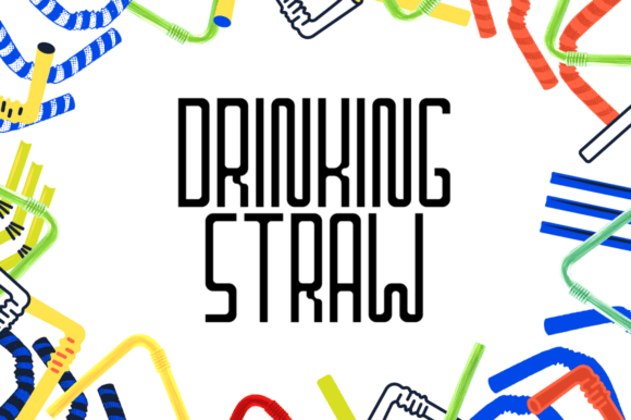 Drinking Straw: A Retro Display Font for Trendy Brand Identity