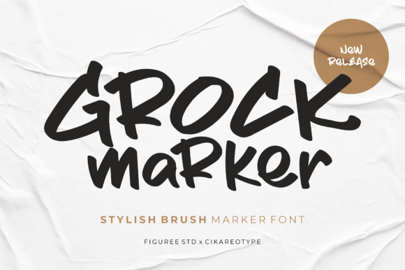 Grock Marker Font for Handmade Labels and Creative Branding
