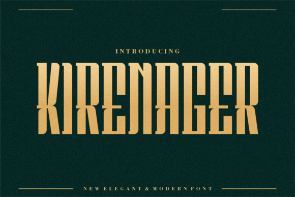 Kirenager: The Stylish Display Font for Modern Editorial Design