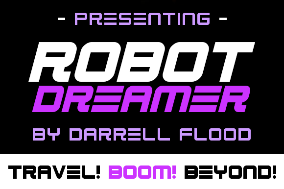 Robot Dreamer: A Neon-Like Display Font for High-Tech Web Designs