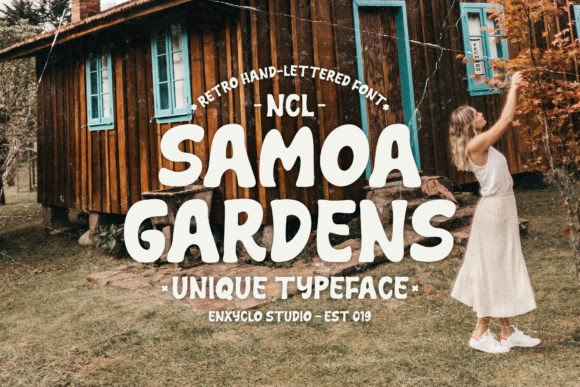 Samoa Gardens: A Retro Display Font for Polished Branding