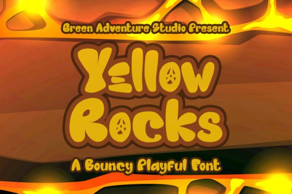 Yellow Rocks Font for Creative and Commercial Projects